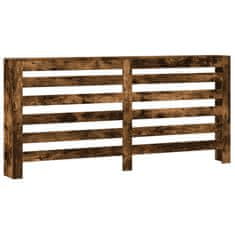 Vidaxl Pokrov za radiator dimljen hrast 175x20x82 cm inženirski les