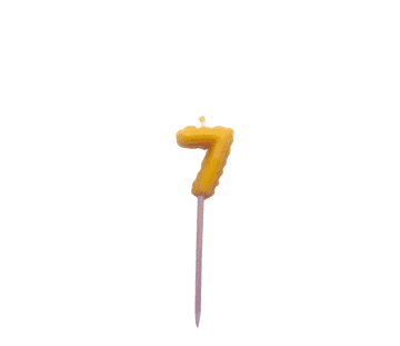 2BEES®️ Rojstnodnevna svečka številka 7 - balon