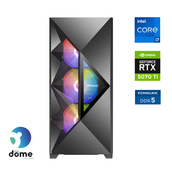 Anni Gamer Extreme namizi računalnik, i7-14700F, 32GB, SSD2TB, RTX5070 Ti, FreeDOS