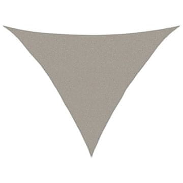 Vidaxl Senčnik jadro 160 g/m² trikotno svetlo sivo 2,5x2,5x3,5 m HDPE
