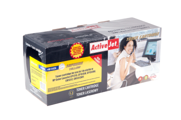 ActiveJet Toner ActiveJet za tiskalnike HP (125A CB542A) - rumena barva, 1400 strani, kakovost A+, združljivost z več modeli.