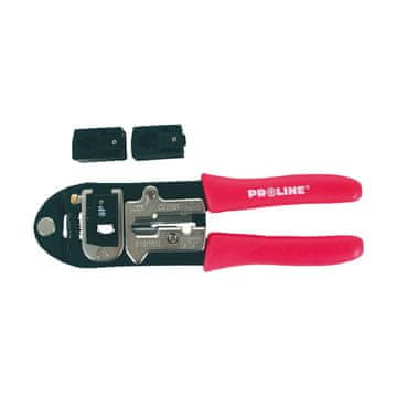 Proline za stiskanje telefonov RJ 4P, 6P, 8P, Proline, izjemna trdnost 61-65 HRC, zamenljive glave za različne konektorje.
