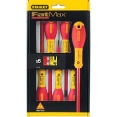 Stanley FatMax 654410, VDE, 6-delni set, visoko kakovostno orodje s soft grip ročajem in testerjem napetosti, Stanley 65-441