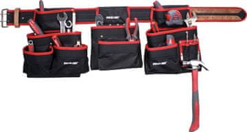 Proline Ojačan pas monterski z žepi, 120 cm, Proline - prilagodljiv in trpežen, 16 žepov, usnjena ojačitev, 600 D poliester.