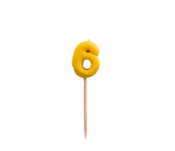 2BEES®️ Rojstnodnevna svečka številka 6 - medenjak