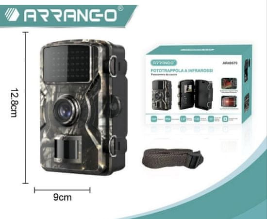 Arrango Komplet Lovska Kamera 16MP + 64GB SD + 8x AA Baterije