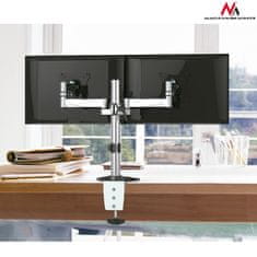 Maclean MC-714 44490 Namizni nosilec za dva monitorja LCD 13-27 palcev 8 kg aluminij