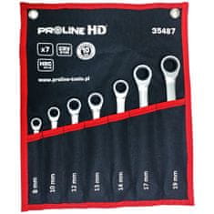 Proline 35487 Odprti ključi, 7-delni, s ključem z deščico (8-19 mm), CV, ProlineHD
