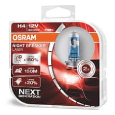 Osram Osram halogenske žarnice h4 12v 60/55w p43t nočni laserski odklopnik +150% /2 kosi/