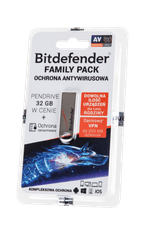 LP Bitdefender Family Pack na 1 leto + pendrive 32GB