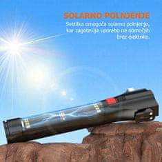 Superfire LED svetilka ročna solarna D30