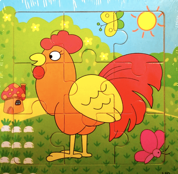 Lesena sestavljanka Petelinček 9 kosov