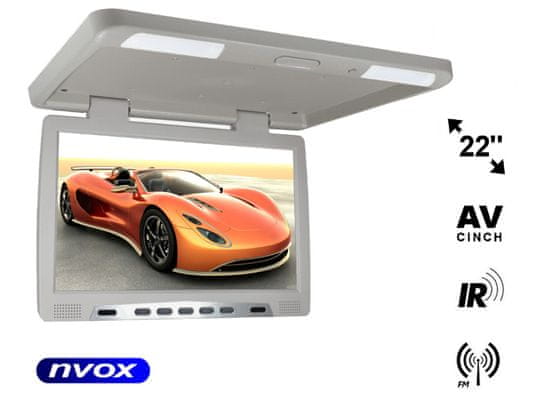 slomart Stropni LCD monitor 22 palcev LED IR FM VGA... (NVOX RF2289 GR)