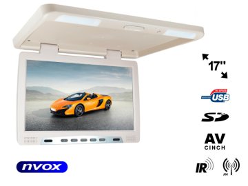 slomart Stropni LCD monitor 17-palčni LED IR FM USB SD... (NVOX RF1790U BE)