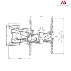Maclean Maclean držalo za TV, max VESA 400x400, 26-70", do 45 kg, črno, MC-781
