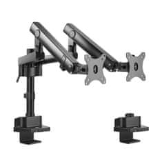 Maclean Maclean, Namizno stojalo za 2 LCD monitorja, Vesa 75x75 in 100x100, 17-32", 2x8kg, MC-812