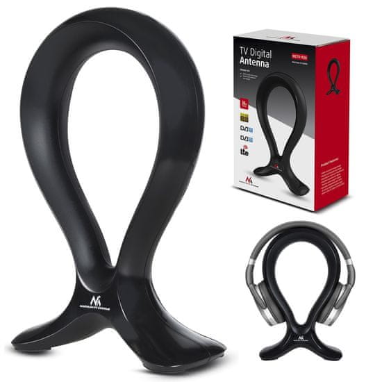 Maclean Maclean DVB-T/T2 HEVC TV antena, notranja, LTE - max izhodna raven 100dB?V, stojalo za slušalke, MCTV-920