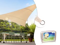 GreenBlue UV poliester vrtno senčno jadro 4m trikotnik GreenBlue GB501 kremna hidrofobna površina