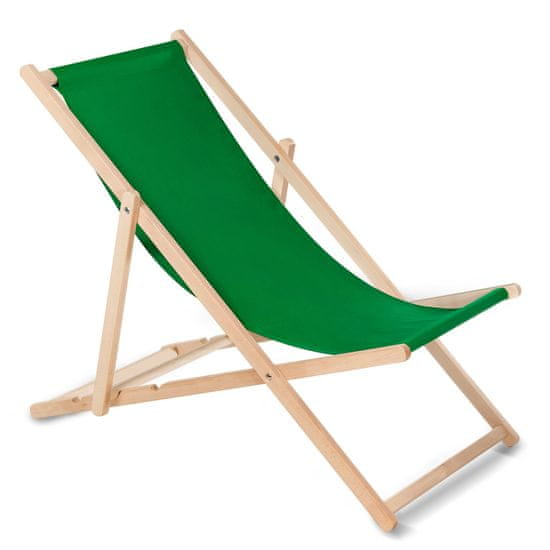 GreenBlue GreenBlue GB183 zeleni bukov klasični ležalnik