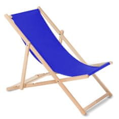 GreenBlue GreenBlue GB183 bukov klasični ležalnik temno modre barve