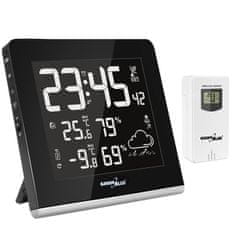 GreenBlue Brezžična 9-barvna vremenska postaja GreenBlue GB151 DCF VA LCD
