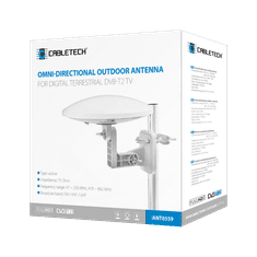 Cabletech Zunanja vsesmerna antena za digitalno prizemno televizijo DVB-T2 Cabletech, model ANT0559
