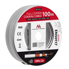 Maclean Koaksialni kabel Maclean, kabel za satelitsko anteno, RG61.02CU+4.8FPE+CU/P+32*0.12CU+6.8PVC, 100M, MCTV-472
