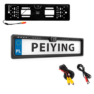 Peiying Kamera za vzvratno vožnjo v okvirju registrske tablice 12V LED nočni način