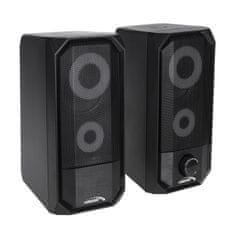 AUDIOCORE Bluetooth računalniški zvočniki 4.2, 3,5 mm mini jack, USB 5v Audiocore AC845 črna 10W moč - upravljanje na dotik