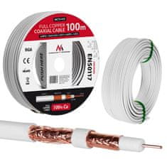 Maclean Koaksialni kabel Maclean, kabel za satelitsko anteno, RG61.02CU+4.8FPE+CU/P+32*0.12CU+6.8PVC, 100M, MCTV-472