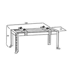 Maclean Talno stojalo Maclean za klimatsko napravo / toplotno črpalko, 280-870 mm / 230-450 mm, max 36000 BTU, pocinkano jeklo, za