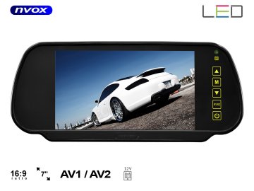 slomart LCD monitor 7" v vzvratnem ogledalu 12V 24V... (NVOX NW701M)
