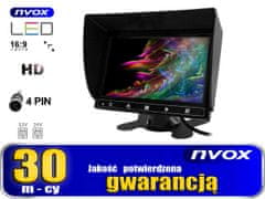 slomart Avtomobilski ali prostostoječi 7-palčni monitor LCD HD AV s podporo za do 2 kameri 4PIN 12V.... (NVOX