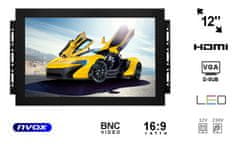 slomart Monitor LED z odprtim okvirjem 12 palcev z vhodom VGA HDMI BNC... (NVOX OP1211 VGA)