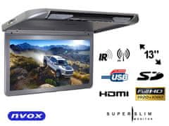 slomart Avtomobilski monitor, nameščen na stropu lcd 13 palcev hdmi usb sd