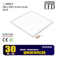 slomart Led plošča 60x60 36w kasetirana stropna svetilka 3000k topla