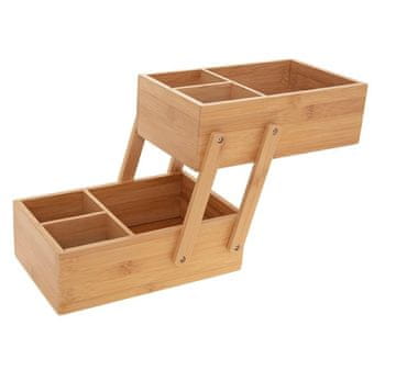5Five® 2-NADSTROPNI Urejen organizator iz bambusa in melamina