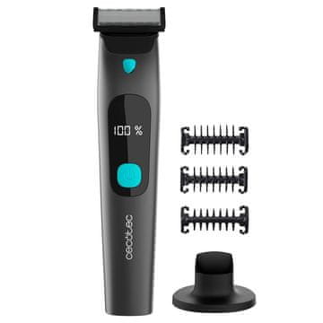 Cecotec Holící stojek , 100058, PrecisionCare OneShave, břity z nereové oceli, 3 nastavitelné vodící hřebeny, vodotěsný IPX7, digitální displej
