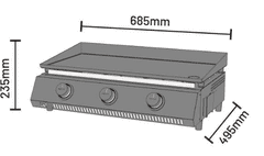 Cozze plinski žar G-700 Plancha (90525)