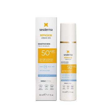 Sesderma Krema za sončenje za obraz za občutljivo kožo SPF 50+ Repaskin Urban 365 (Sensitive Skin) 50 ml