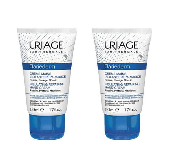 Uriage Bariéderm Insulating obnovitvena krema za roke Set 2 x 50 ml