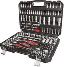 slomart Komplet 150 nastavkov in bitov 1/4, 3/8, 1/2 crv proline