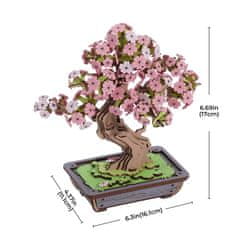 Robotime 3D lesena sestavljanka: Sakura Bonsai