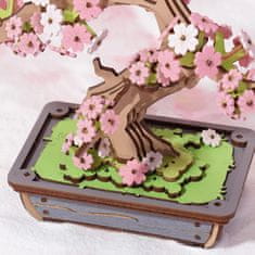 Robotime 3D lesena sestavljanka: Sakura Bonsai