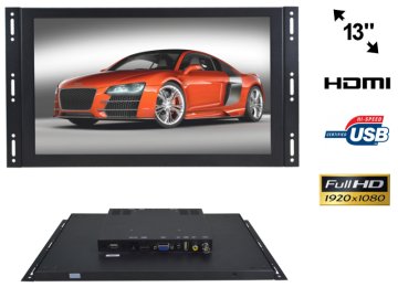 slomart Monitor dotykowy ips odprt okvir vodil 13califull hd vga hdmi usb av 12v 230v