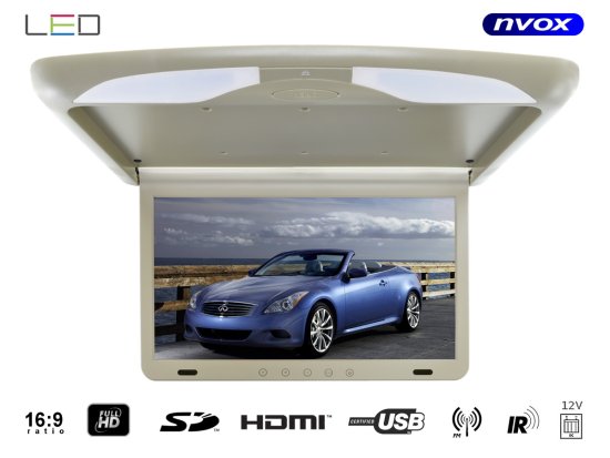 slomart Stropni monitor lcd 17-palčni led full hd hdmi usb sd ir fm