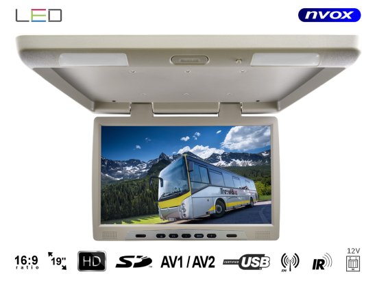 slomart Stropni monitor lcd 19inch led fm ir usb sd