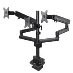 slomart Namizni nosilec Maclean za 3 monitorje LCD, VESA 75x75 in 100x100, 2x USB 3.0, 17-27", 3x7kg, MC-811