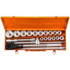 slomart Ključi za vtičnice 3/4", komplet 21 kosov.