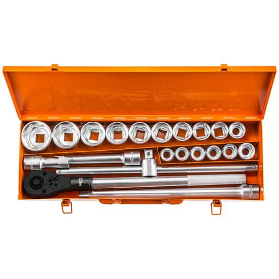 slomart Ključi za vtičnice 3/4", komplet 21 kosov.